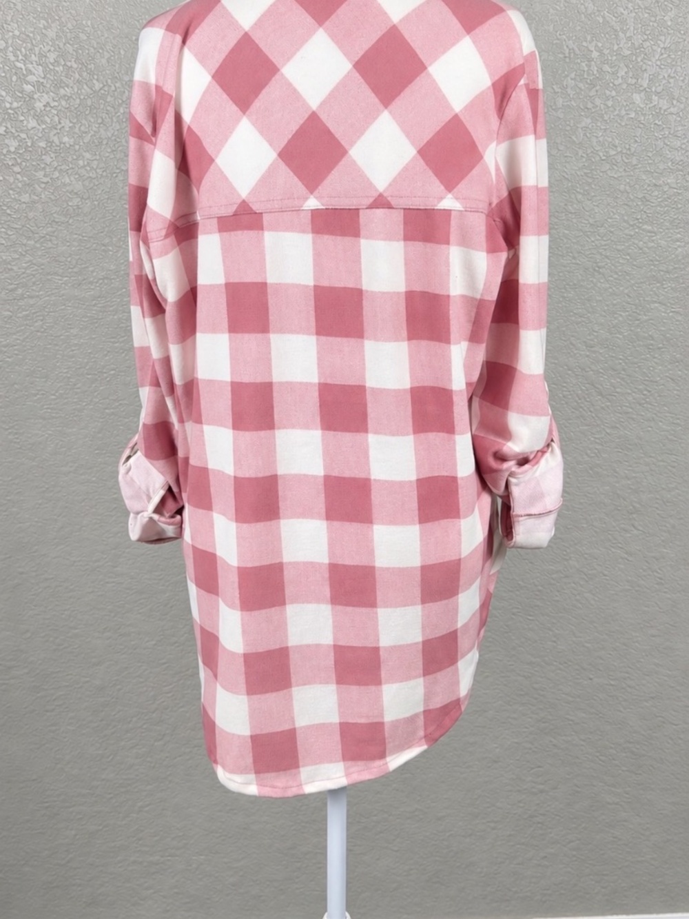 Eden & Olivia Buffalo Plaid Button Down 3/4/Long sleeve button down Flannel Med - Picture 5 of 8